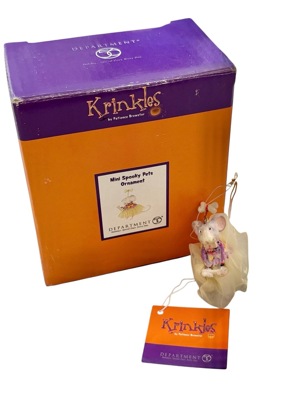 Department 56 Krinkles Mini Spooky Pets Mouse Ornament by Patience Brewster